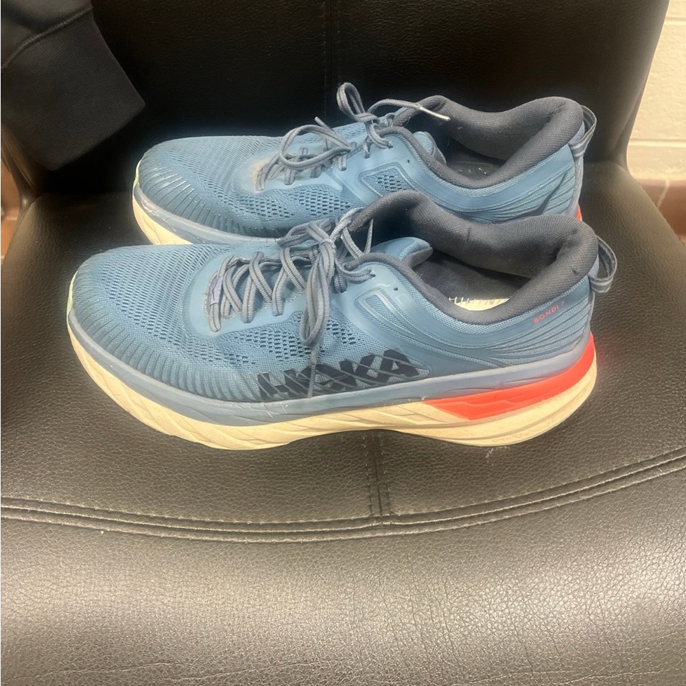 Hoka Bondi 7 Light Blue Athletic Shoes $30